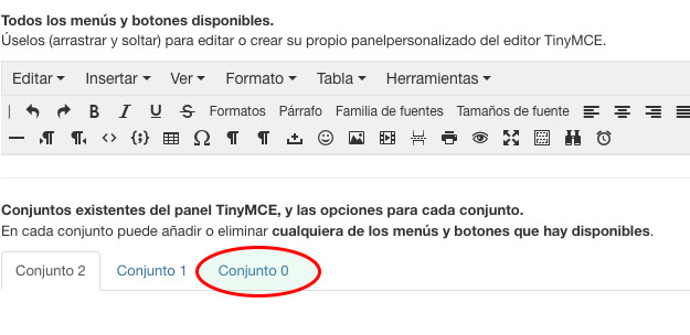 Configurando editor TinyMCE Configurando editor TinyMCE