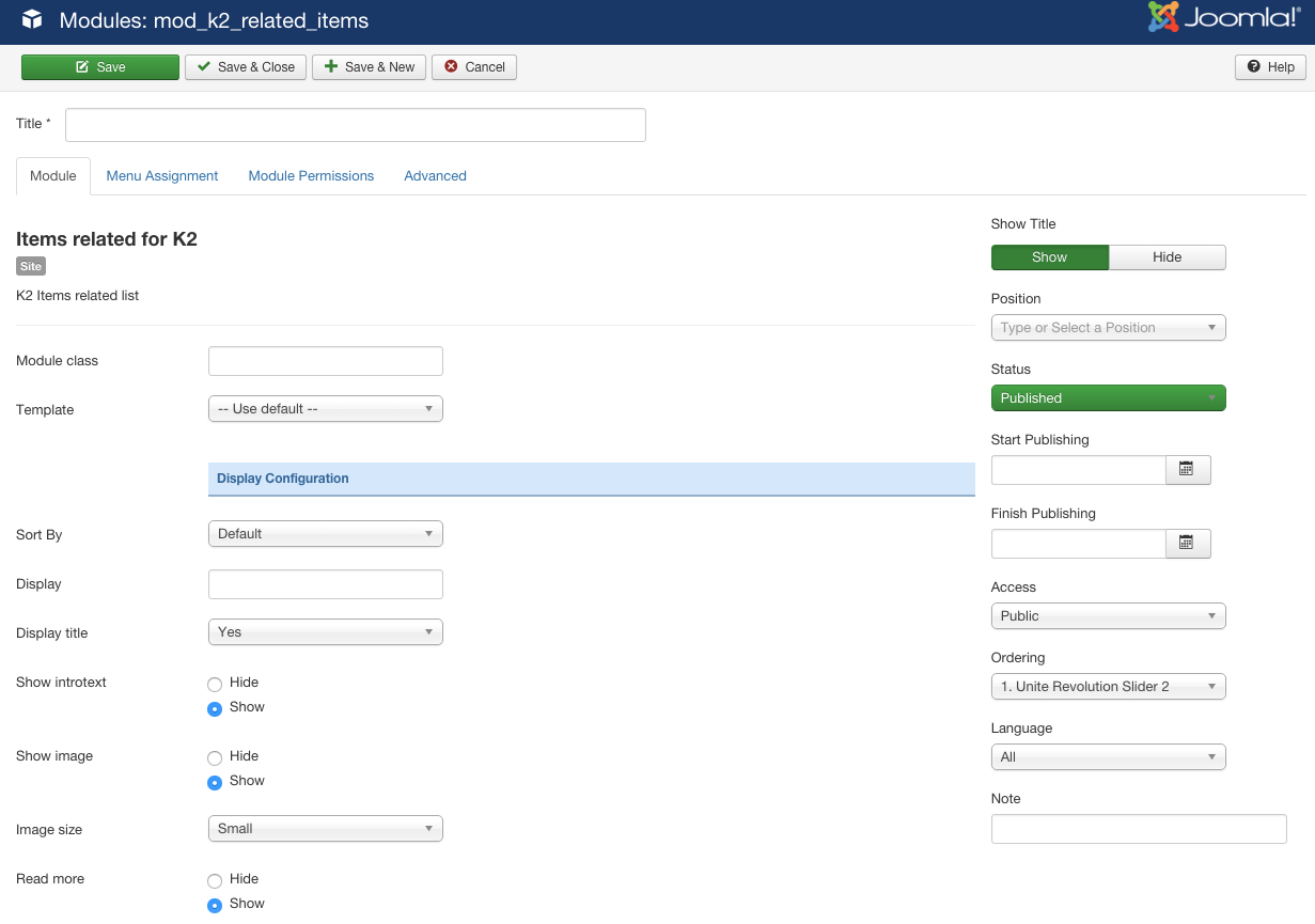 K2 component for Joomla